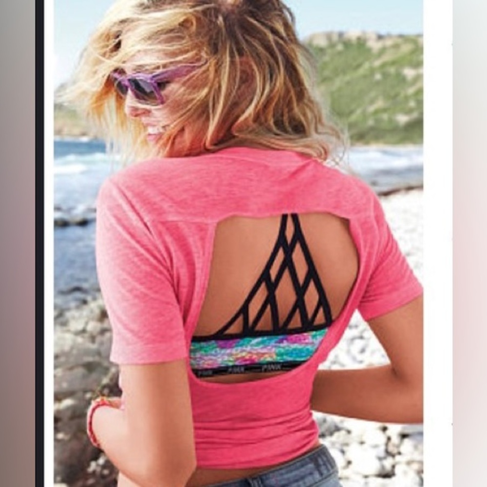 Victoria’s Secret PINK Cut-Out T-Shirt in pink